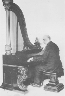Hugo Worch plays a 19th-century harp piano from his collection